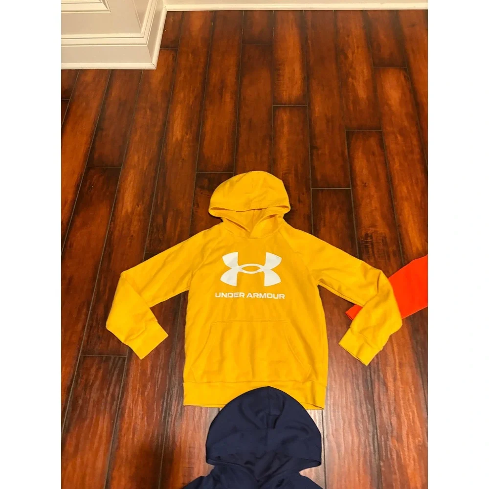 Kids Athletic Hoodie Bundle Under Armour Jordan Nike 3 Brand Size M 10-12 6pc